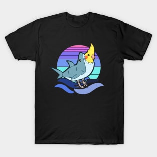 Cockatiel dressed like cute Shark T-Shirt